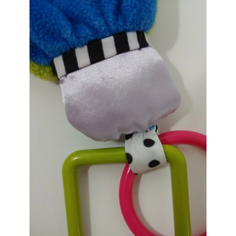 Kids Preferred Teddy bear teether Security Blanket blue purple pink swirl stripe